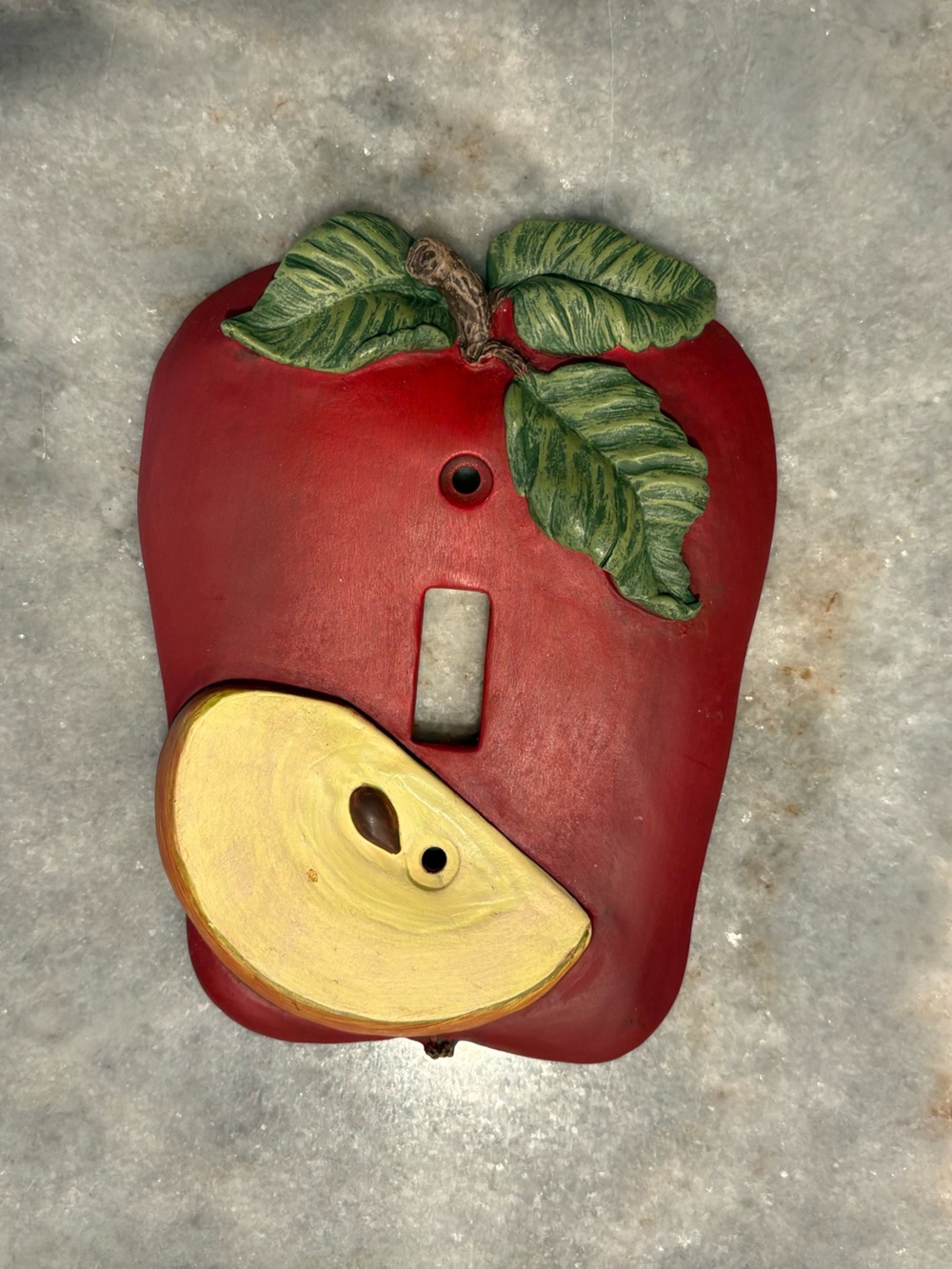 90s Country Kitchen Apple Light Switch Cover Face Plate Rustic Farmhouse VTG